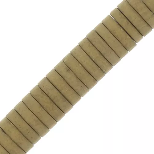 Perle rondelle Heishi - disco piatto imitazione ematite 4x1mm - Golden mat x20