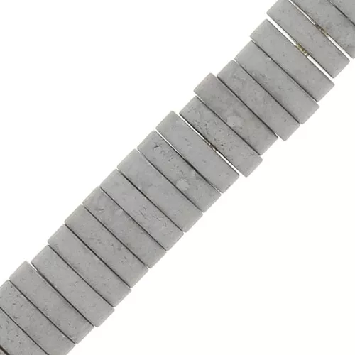 Perle rondelle Heishi - disco piatto imitazione ematite 4x1 mm Silver mat x20