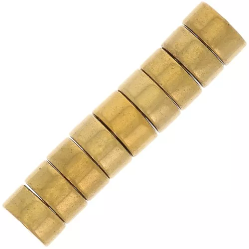 Perle rondelle Heishi - imitazione ematite 4x2 mm - Dorato x20