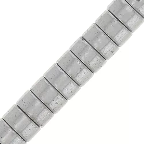 Perle rondelle Heishi -imitazione ematite 4x2 mm - Rodio x20