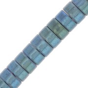 Perle rondelle Heishi imitazione ematite 4x2 mm Blu metallic x20