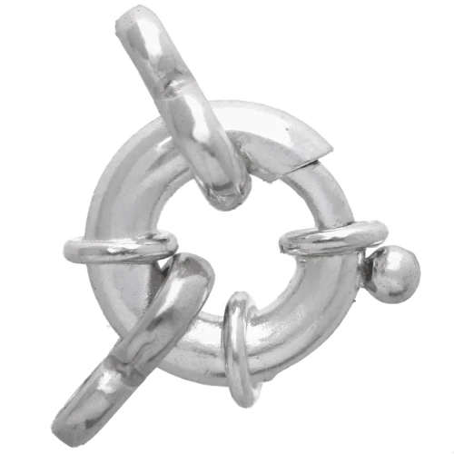 Chiusura ad anello per bracciale o collana 13 mm - Argento 925 x1