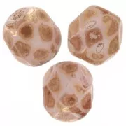 Faccette da 3 mm, colore Chalk White Brown Marble, confezione da 50 pezzi