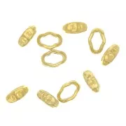 Distanziatore 2 fori - Halo Beads per SuperDuo - 8x5.5 mm - Dorato x1