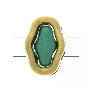 Distanziatore 2 fori - Halo Beads per SuperDuo - 8x5.5 mm - Bronzo x1