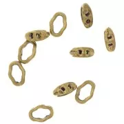 Distanziatore 2 fori - Halo Beads per SuperDuo - 8x5.5 mm - Bronzo x1