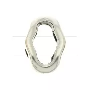 Distanziatore 2 fori - Halo Beads per SuperDuo - 8x5.5 mm - argentato anticato x1