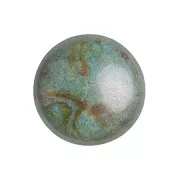 Cabochon di vetro di Puca® 18 mm Opaque Vert Gris Marbré Ceramic Look x1