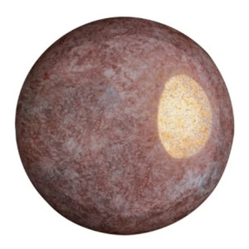 Cabochon rotondo di vetro di Puca® 25 mm Opaque Lilas Ceramic Look x1