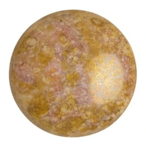 Cabochon rotondo di vetro di Puca® 25 mm Opaque Mix Rose Gold Ceramic Look x1