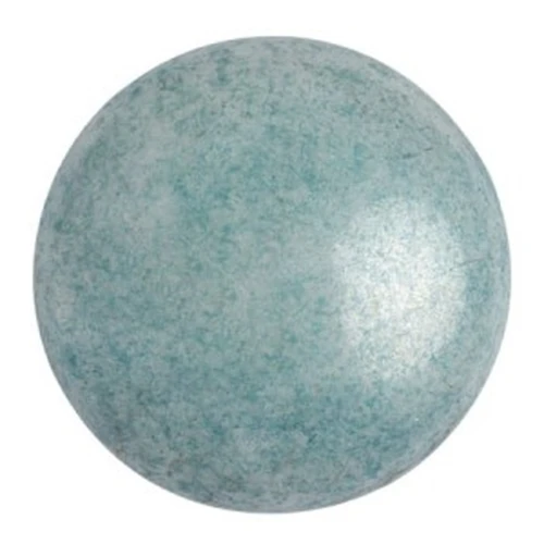Cabochon rotondo di vetro di Puca® 25 mm Opaque Blue Ceramic Look x1