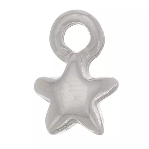 Ciondoli stelle mm. 10 - Rodio x8