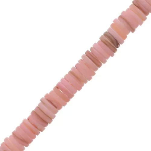 Rondelle Heishi madreperla tinte 8 mm - Rosa x40cm