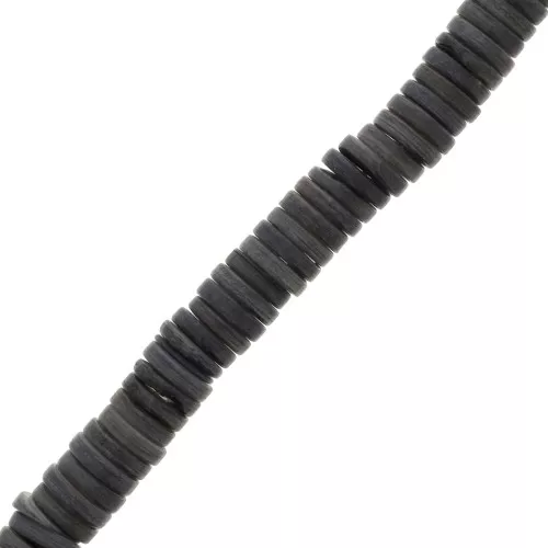 Rondelle Heishi madreperla tinte 8 mm - Nero x40cm