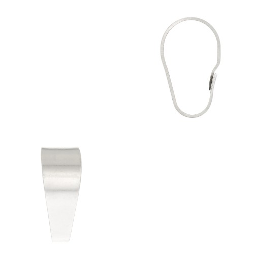 Gancio per pendente 13 mm - Placcatura argento antico x1