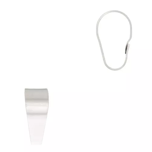 Gancio per pendente 13 mm - Placcatura argento antico x1
