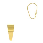 Gancio per pendente 13 mm - Dorato con oro fino x1