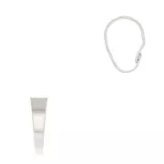 Gancio per pendente 10.5 mm - Placcatura argento antico x1