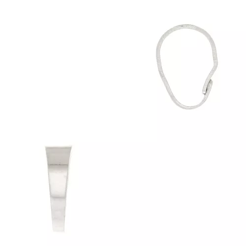 Gancio per pendente 10.5 mm - Placcatura argento antico x1