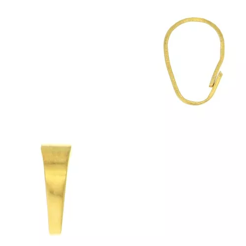 Gancio per pendente 10.5 mm - Dorato con oro fino x1