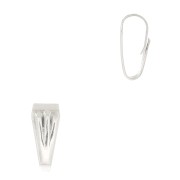 Gancio per pendente 8.5 mm effetto piagato - Placcatura argento antico x1|raw }}