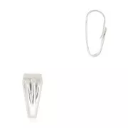 Gancio per pendente 8.5 mm effetto piagato - Placcatura argento antico x1