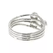 Anello 3 castoni per cabochon 3 mm - Dimensione 50 - Argento 925 x1