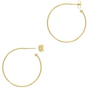Orecchini cerchio aperti con pallina 54 mm da decorare- Dorato con oro fino x2|raw }}