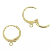 Monachelle tonde con anello aperto 12 mm - Dorato con oro fino x20