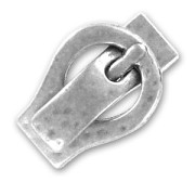 Chiusura a gancio cintura mm. 32 Placcatura Argento Antico x1