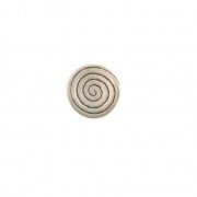 Passante spirale per cuoio Regaliz mm. 14 Placcatura argento antico