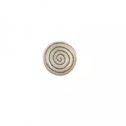 Passante spirale per cuoio Regaliz mm. 14 Placcatura argento antico