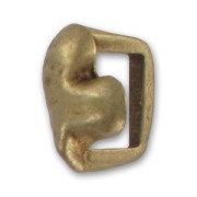 Passante cuore per cuoio Regaliz mm. 15 bronzo x1