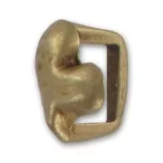 Passante cuore per cuoio Regaliz mm. 15 bronzo x1