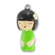 Charm Kokeshi mm. 27 Verde x1