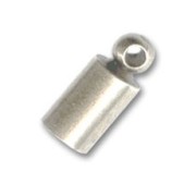 Terminali per cordoncini da mm. 2 Placcatura argento antico x4|raw }}