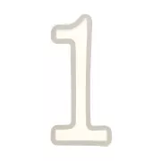 Stampo silicone per fare la cifra 1 in resina 40x16 mm x1