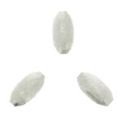 Perle olive diamantate 8x4 mm argentato x10