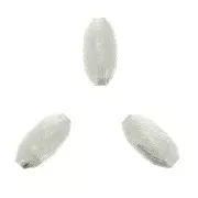 Perle olive diamantate 8x4 mm argentato x10