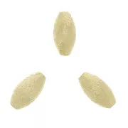 Perle olive diamantate 8x4 mm Dorato con oro fino x10