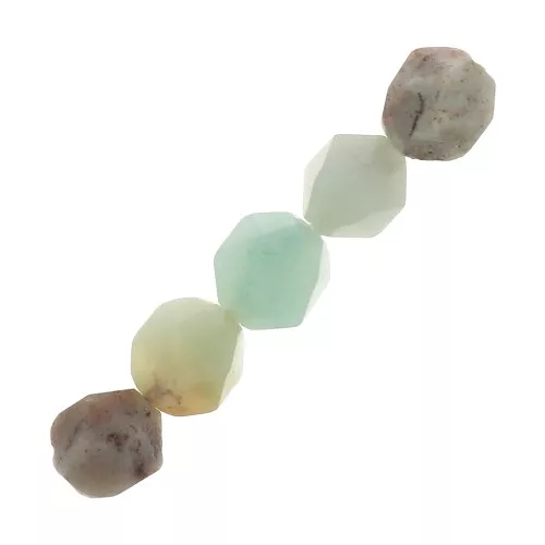 Perle esagonali 6 mm pietra gemma Serpentino x15
