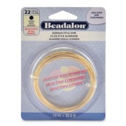 Filo tondo in ottone da 0,64 mm - German Style Wire - Dorato x 10 m