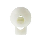 Stop cordone pallina in plastica a molla - 10 mm Bianco x1|raw }}