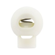 Stop cordone pallina in plastica a molla - 18 mm Bianco x1|raw }}