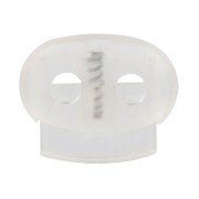 Stop cordone piatto doppio foro di 4.3 mm - Trasparente x1|raw }}