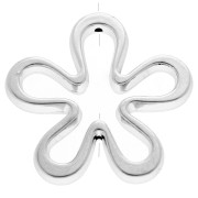 Fiore cavo CCB mm. 42 rodiato x1