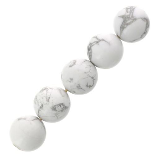 Perle rondes 6 mm pietra gemma Howlite x15
