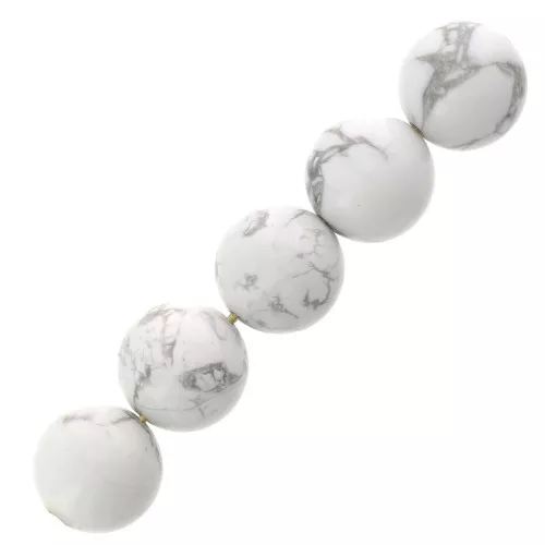 Perle rondes 8 mm pietra gemma Howlite x10