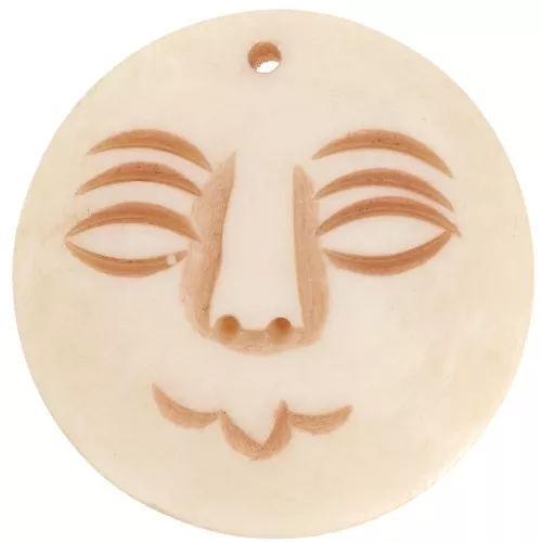 Pendente Luna in osso mm. 37 x1