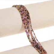 Perline rotonde da 2 mm in pietra semipreziosa - Tormalina x38cm